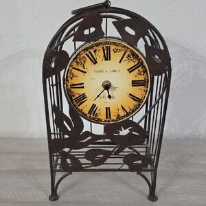 Vintage Style Black Metal Clock